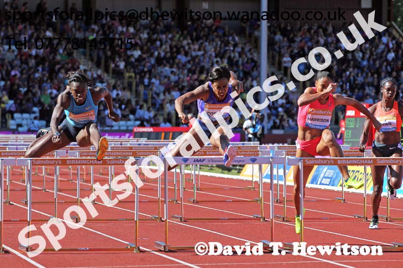 Womens 100 metres hurdles, IAAF Diamond League, Birmingham. Photo: David T. Hewitson/Sports for All Pics